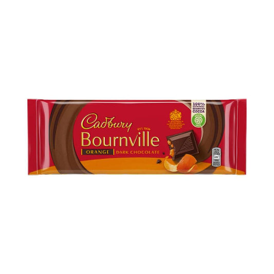 Indulge your tastebuds with the unique tangy sweetness of Cadbury Bournville Orange Dark Chocolate Bar. Enjoy the melt-in-your-mouth goodness of rich dark chocolate combined with zesty orange flavor. A match made in heaven for chocolate lovers (and fruit lovers) everywhere.