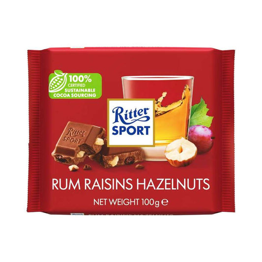 Ritter Sport Rum Raisin & Hazelnut 100g