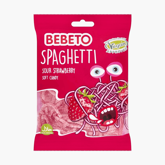 Bebeto Spaghetti Sour Blue Strawberry Candy